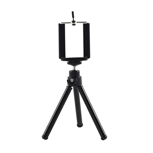Retractable Mini Mobile Phone Bracket 2 Section Tripod Desktop Photography Triangle Bracket Small Digital Slr Camera Bracket(Black)
