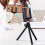 Retractable Mini Mobile Phone Bracket 2 Section Tripod Desktop Photography Triangle Bracket Small Digital Slr Camera Bracket(Black) 2