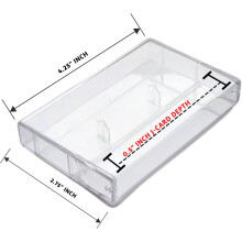 25 Pack Audio Cassette Tape case Clear/Clear Audio Cassette Tape Storage
