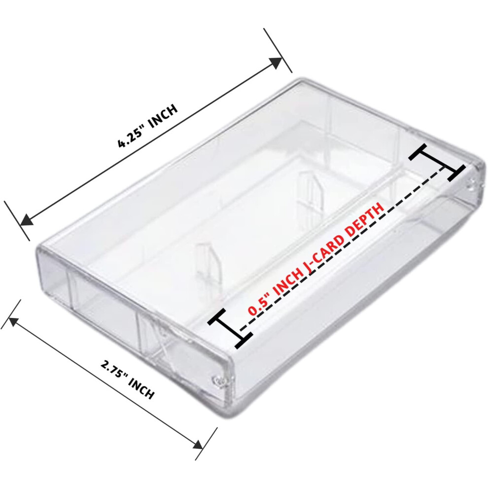 25 Pack Audio Cassette Tape Case Clear/Clear Audio Cassette Tape Storage 9110895263341
