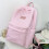 School Bag Simple Breathable Texture Pattern Waterproofing Lightweight Backpack New Durable Load Reducing Large Capacity Student Shoulders Bag 4