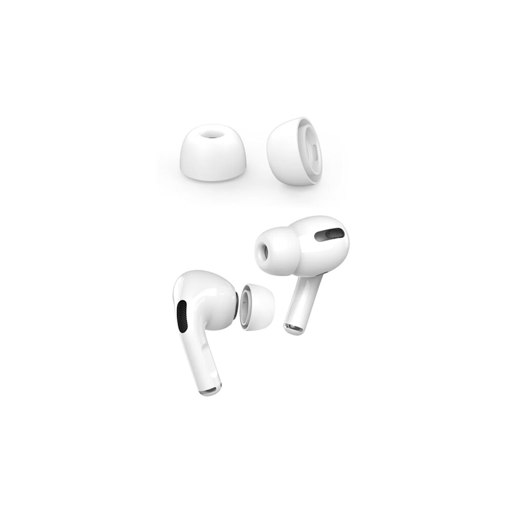 Silicone Earphones For Compatible With Apple Compatible With Airpods Pro 2Pcs Small & 2Pcs Large - White 9110895264331