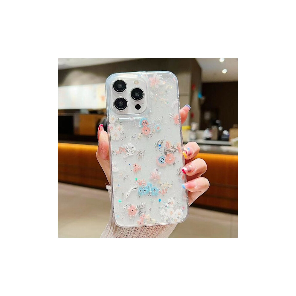 For Compatible With Iphone 12 Fresh Small Floral Mobile Phone Case Drop Glue Protective Case 9110895264300