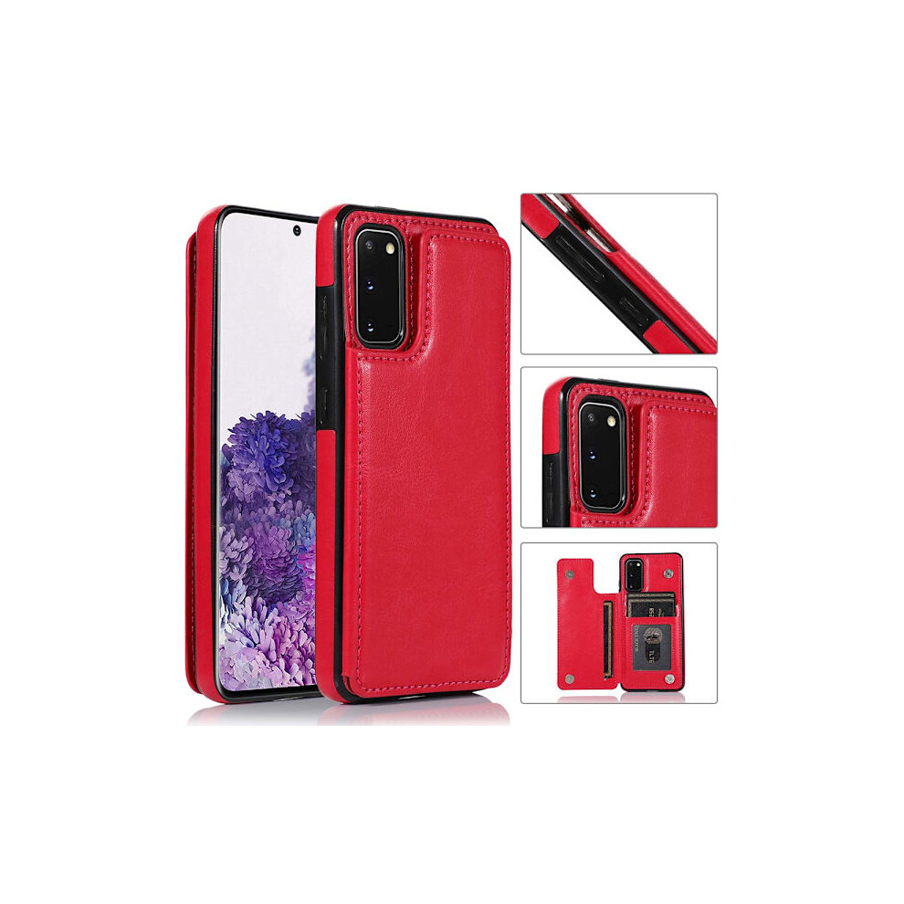 Compatible With Samsung Galaxy S20 - Practical Case With Card Slot (Nkobee) Rose Red 9110895264430