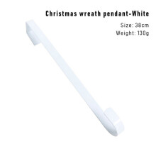 15 Wreath Hanger for Front Door Christmas Decoration Metal Over The Door Single Hook, White