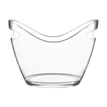 YOLOKE Large 4 Liter Oval Plastic Ice Bucket - Ideal for Chilling Wine, Beer, and Beverages