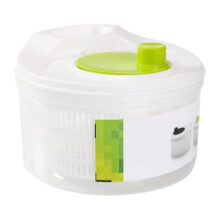 2pcs Manual Salad Spinner and Vegetable Dehydrator, 2 in 1 Lettuce Washer with Fast Drain Basket Green