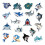 50 cartoon shark graffiti stickers L 2