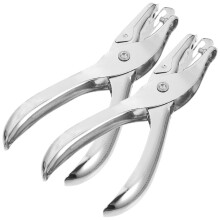 Hole Punch Paper Binder Clips Office Supplies Mini Scrapbook Ticket Puncher 2 Pcs