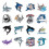 50 cartoon shark graffiti stickers L 3