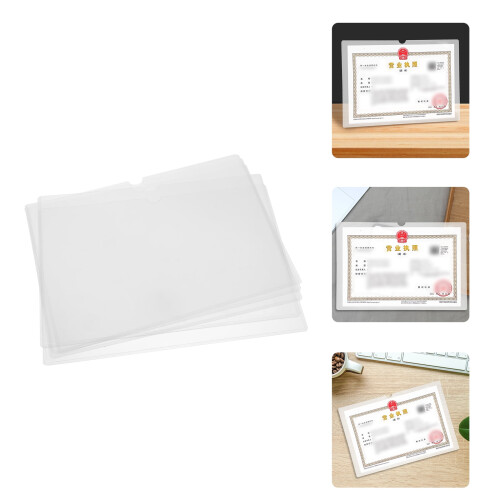 Guangmc 5Pcs Clear Page Protectors for Binders - Paper Protector Document Envelope 2