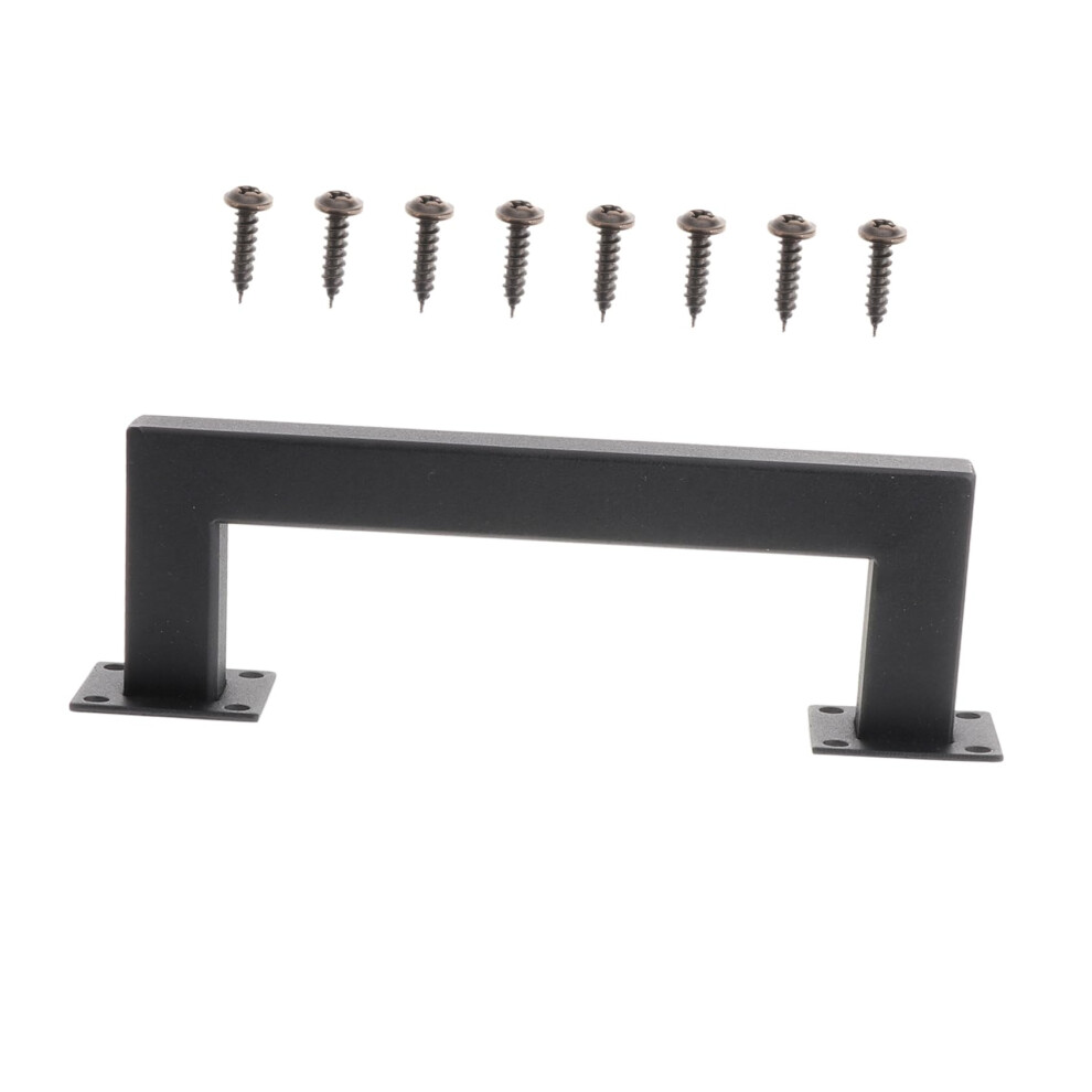 Barn Door Handle Black Steel Rustic Pull For Interior And Exterior Doors With Easy Installation 9164114672049