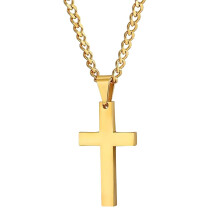 Cleanrance Bxzhiri Stainless Steel Cross Pendant Chain Necklace For Men Women Jewelry Gift