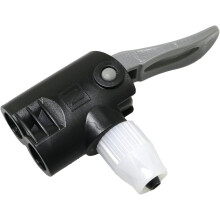 chuanquan Double-Head Bicycle Air Pump Nozzle Black - Compatible with Bike Pumps, Multi-Purpose Hose Adapter Connector