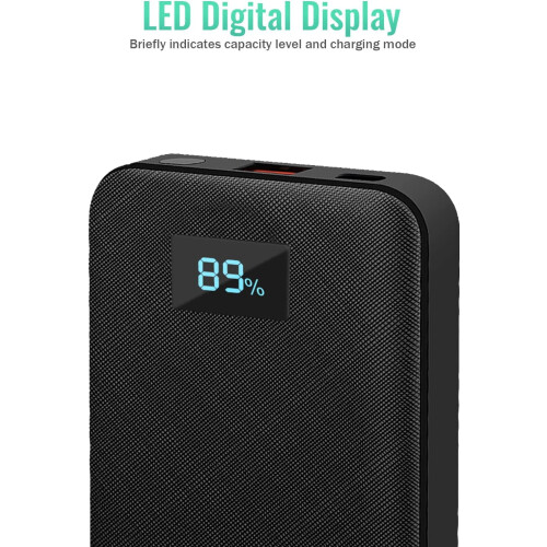 2022Αναβαθμισμένος φορητός φορτιστής PD USB C 20W 10000mAh, φορτιστής γρήγορης φόρτισης Type-C 1