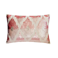 Rosa Lendenkissenbezug (30 x 45 cm), Leinen-Ombré-Muster mit Paillettenstickerei, abstraktes Muster, moderner Stil – Pretty Little Thing