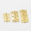 Solid Brass Cabinet Hinges 4 Pack 3 Inch Brushed Gold Finish for Kitchen Cupboards 4