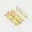Solid Brass Cabinet Hinges 4 Pack 3 Inch Brushed Gold Finish for Kitchen Cupboards 3