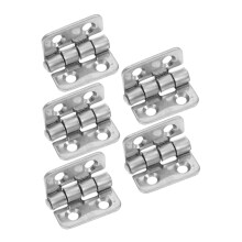Polished Stainless Steel Cabinet Hinges 5pcs Soft Close for Kitchen or Cupboard Doors Easy Install