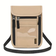 AUMIY 1pc Premium RFID Blocking Neck Bag - Stylish Crossbody Passport & Certificate Holder - Hands-Free Secure & Convenient Travel Companion