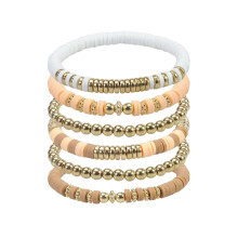 Braccialetti con perline Cterwk da donna, colorati, stile surfista, con perline impilabili, stile boho, set di gioielli da spiaggia