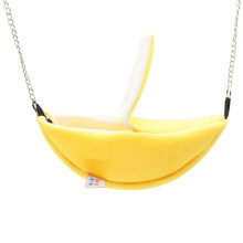 Amaca per animali domestici a forma di banana per criceti e ratti, casetta sospesa per criceti, amaca morbida e comoda per animali domestici,