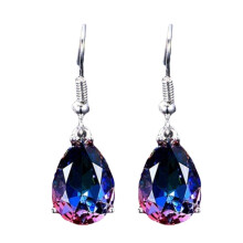 Orecchini pendenti da donna a goccia multicolore con zirconi cubici, gioielli per piercing