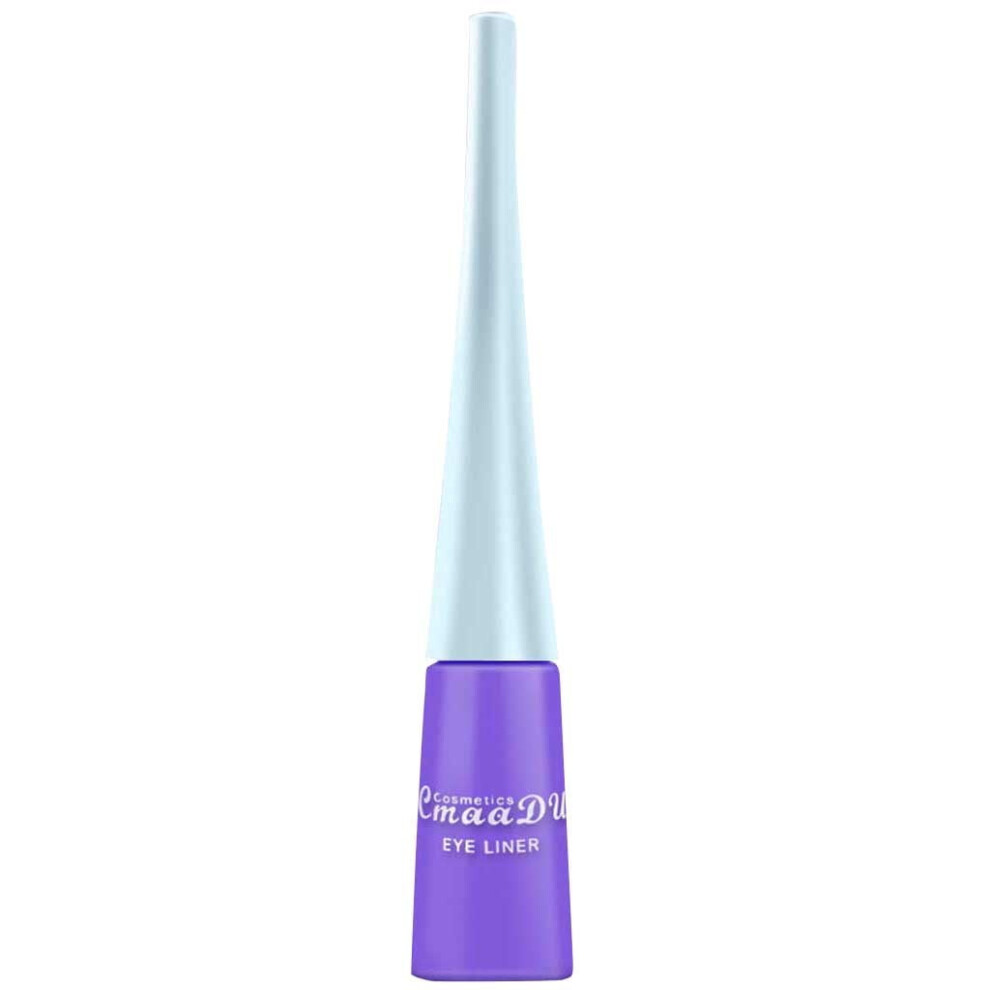 Purple Jhomerit Matte Light Shiny Smoky Eyes Eyeshadow Waterproof Glitter Liquid Eyeliner 30Ml (Purple)