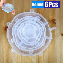 6/36/48 pièces Couvercles alimentaires réutilisables en silicone extensible, hermétiques et flexibles, pour conserver la fraîcheur des aliments