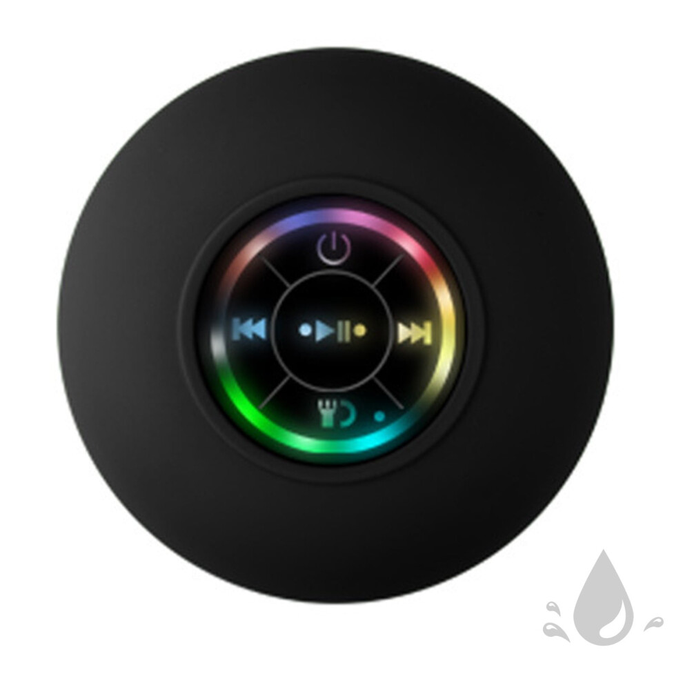 Suction Cup Bathroom Waterproof Bluetooth-Compatible Speaker Led Speaker Light 9083649046067