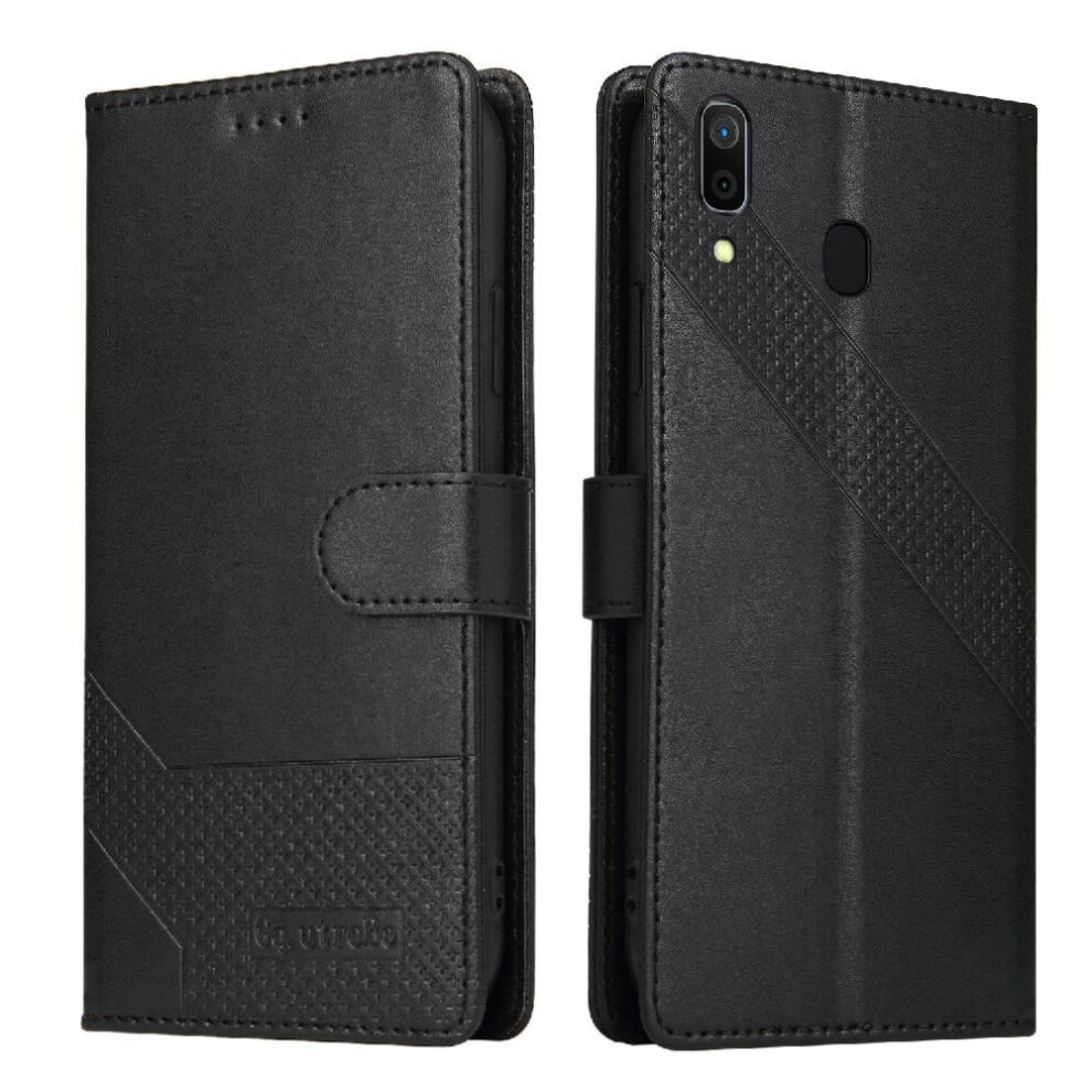 Flip Case For Compatible With Samsung Galaxy A20/A30 Three Card Slots Shockproof Premium Leather Kickstand 4 Corner Protection 9083649046494