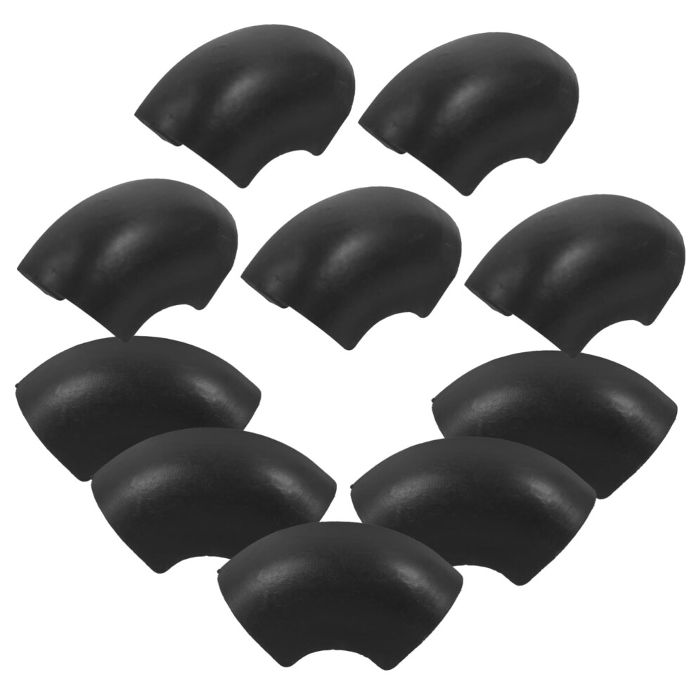 Chair Leg Protectors 10Pcs Black Caps For Hardwood Floors Scratch Noise Reduction Fit 9164114672216