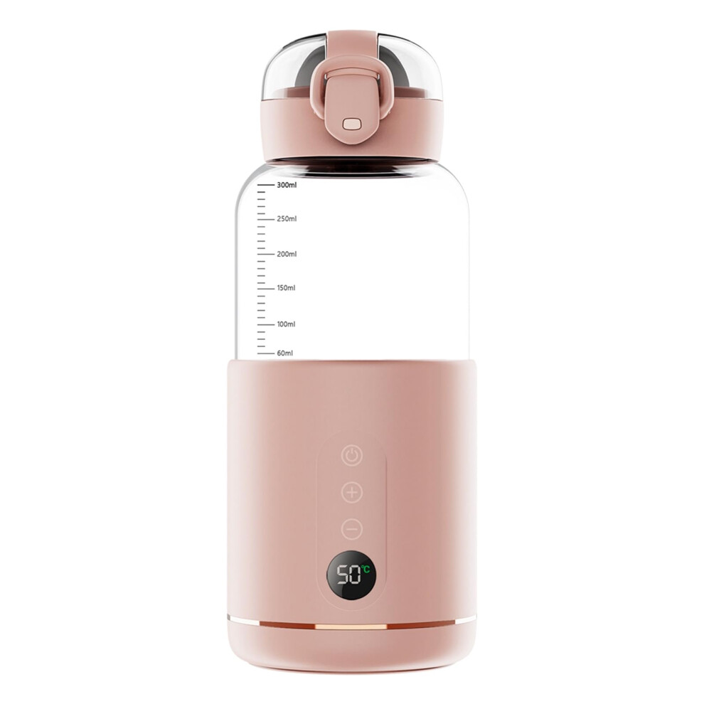 Portable Baby Bottle Water Warmer 300ml with LED Display, USB Rechargeable Electric Travel Kettle