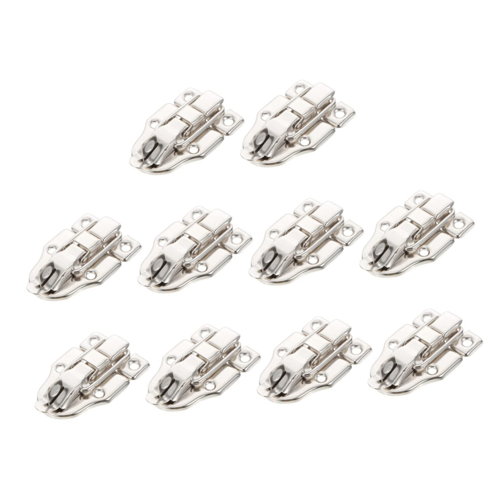 10Pcs Vintage Wooden Box Toggle Latch Antique Silver Hasp For Jewelry Cases Chests Cabinets 9164114672261