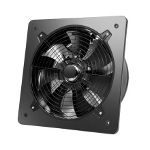 16 Inch Shutter Exhaust Fan 750W Wall Mount IP55 Waterproof Low Noise Ventilation for Garage Kitchen Greenhouse Black