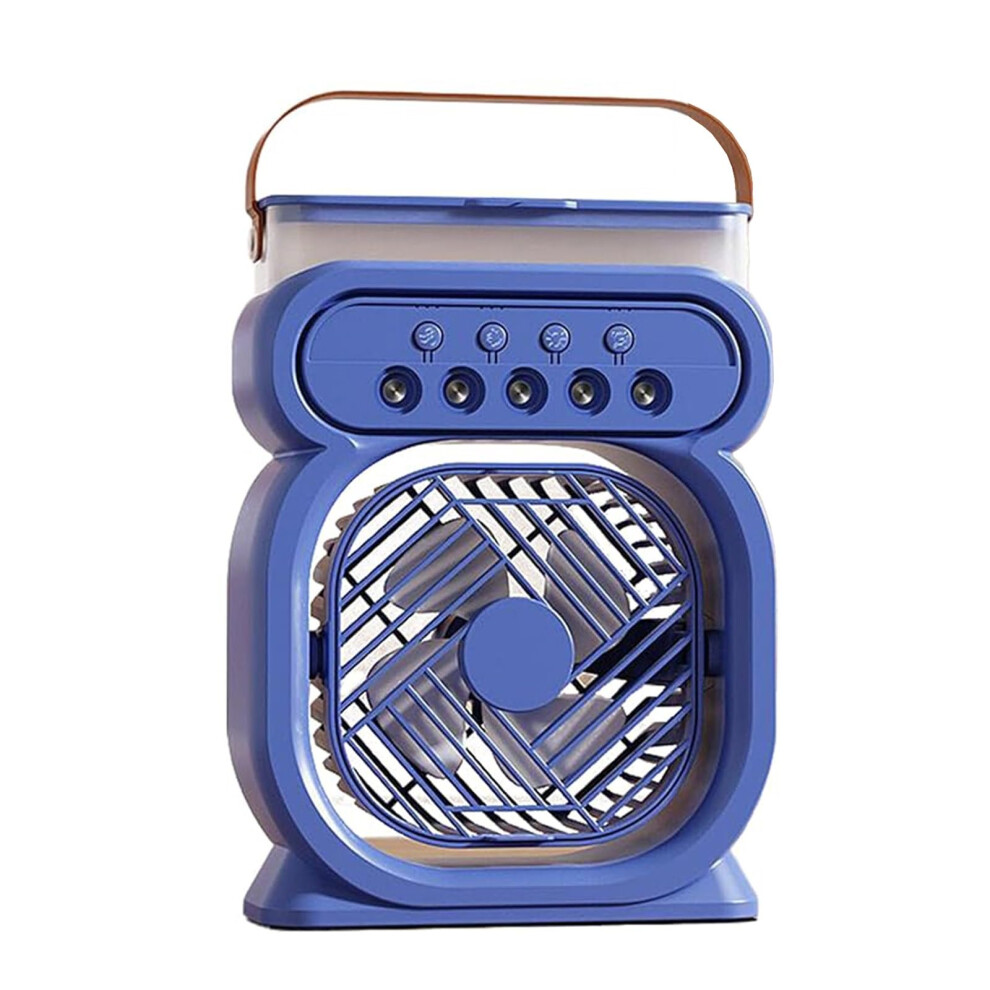 Usb Portable Air Cooler With Dual Mist Sprayers, Mini Evaporative Cooling Fan For Desk, Blue 9053599442448