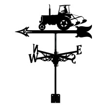 Farm Tractor Weather Vane Outdoor RustResistant Metal Wind Direction Indicator 50x35cm Roof Mount