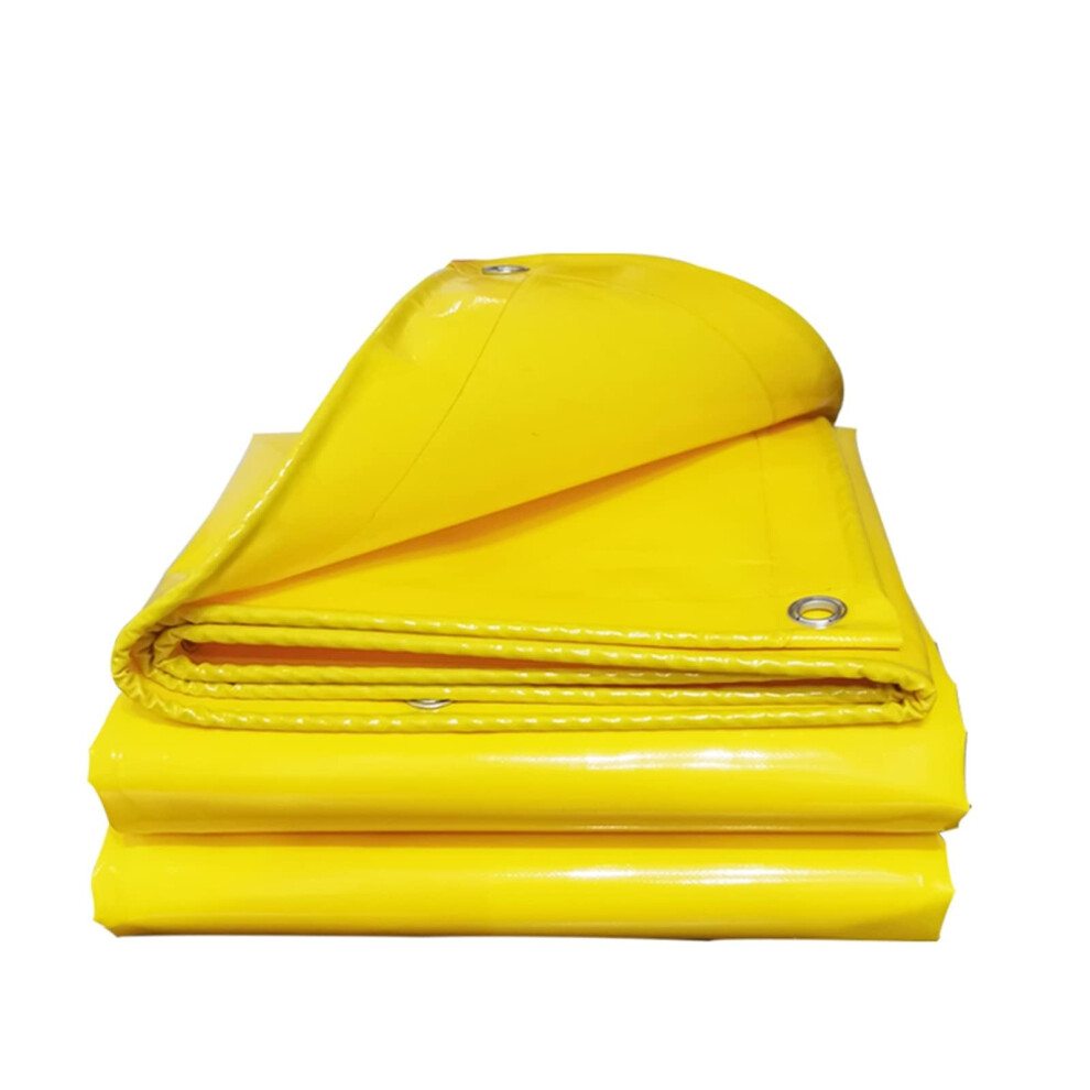 Heavy Duty Waterproof Tarpaulin 3X6m Yellow Pvc With Reinforced Edges And Aluminium Grommets 9164114672865