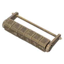 Vintage Chinese Zodiac Combination Lock Antique Copper Padlock for Jewelry Box and Cabinets