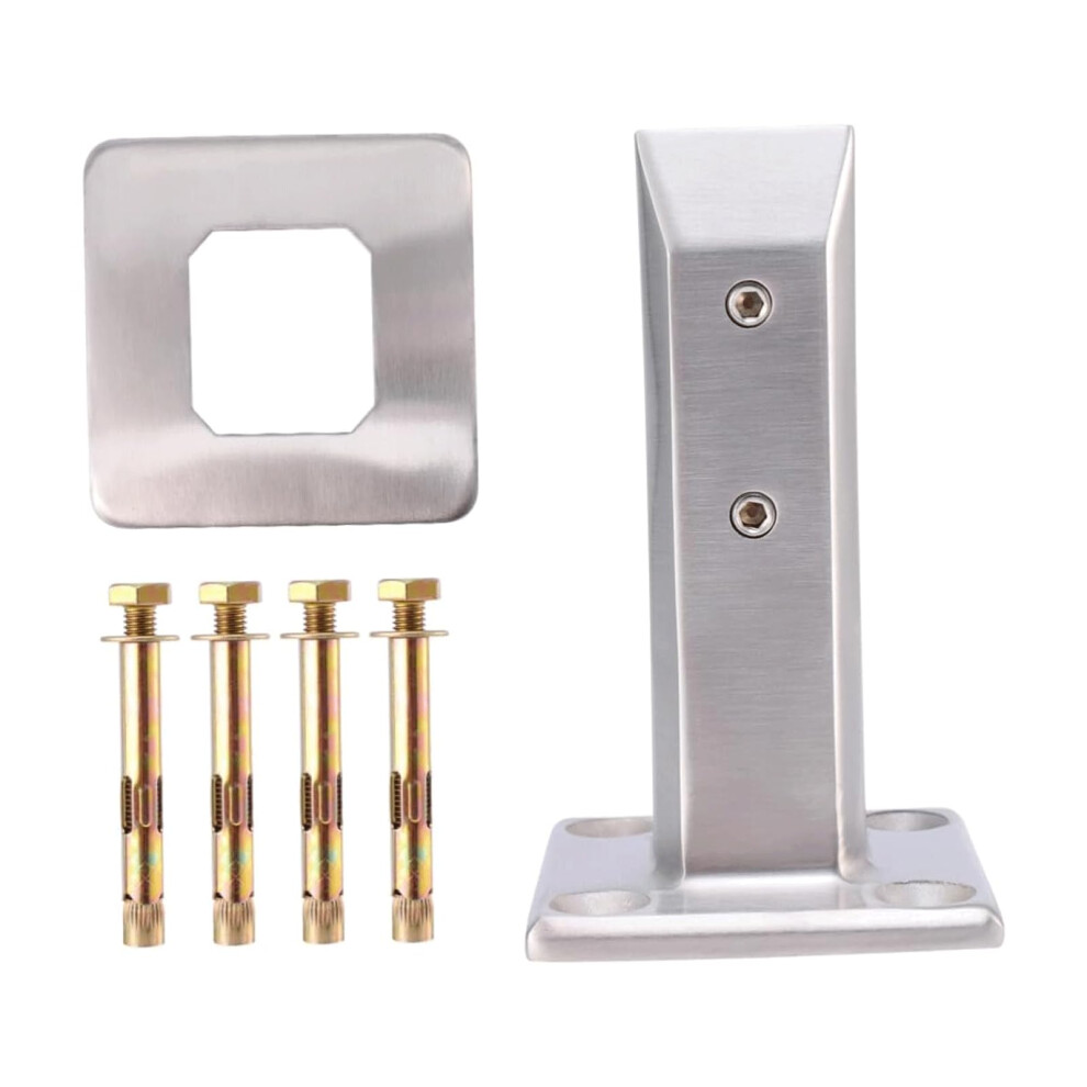 Glass Shelf Bracket Stainless Steel Square Clamp For Railing And Shelving Secure Easy Install 9113335060913
