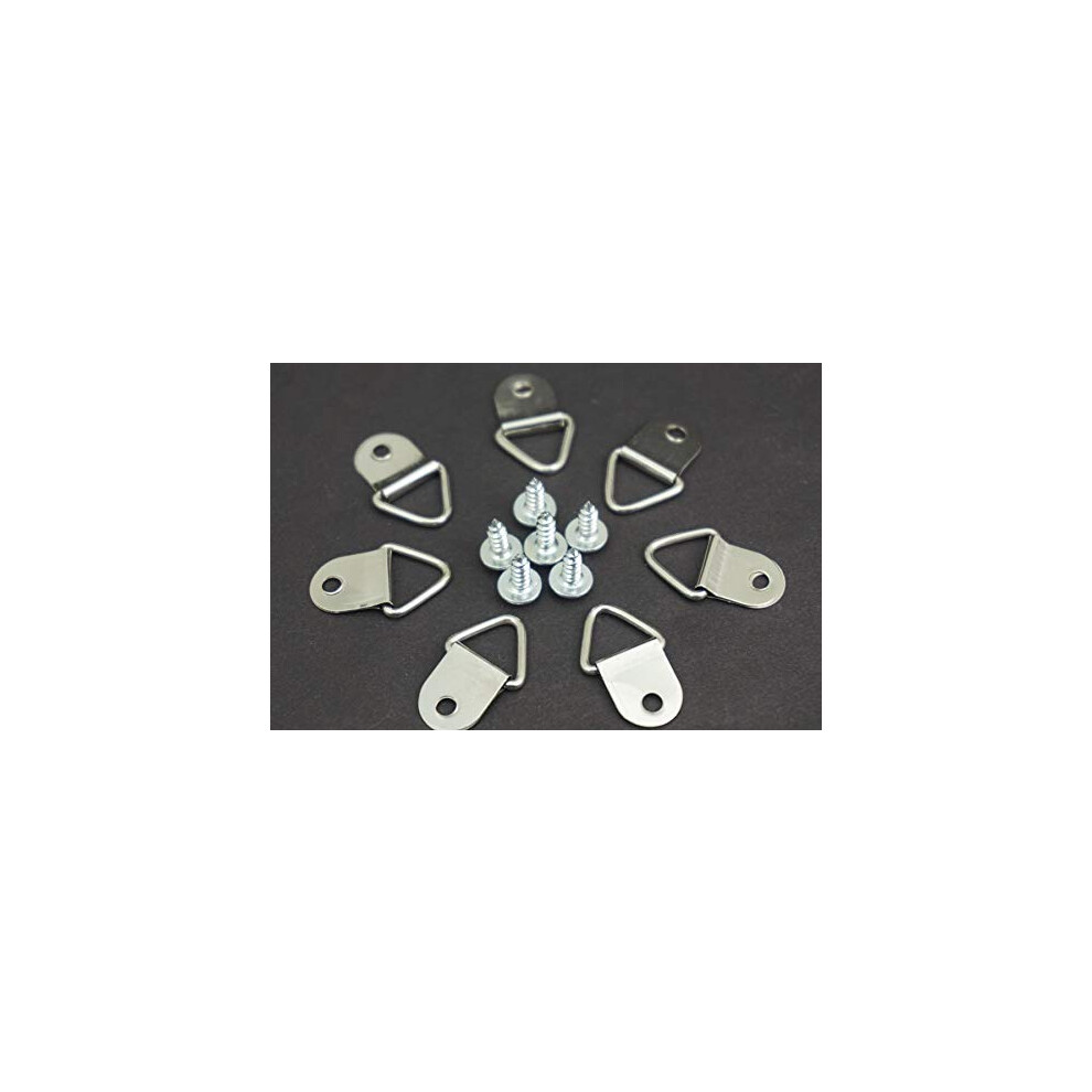50 Pcs D Ring Picture Frame Hangers With Screws, Golden Metal Hanging Hardware Set 9164114673220