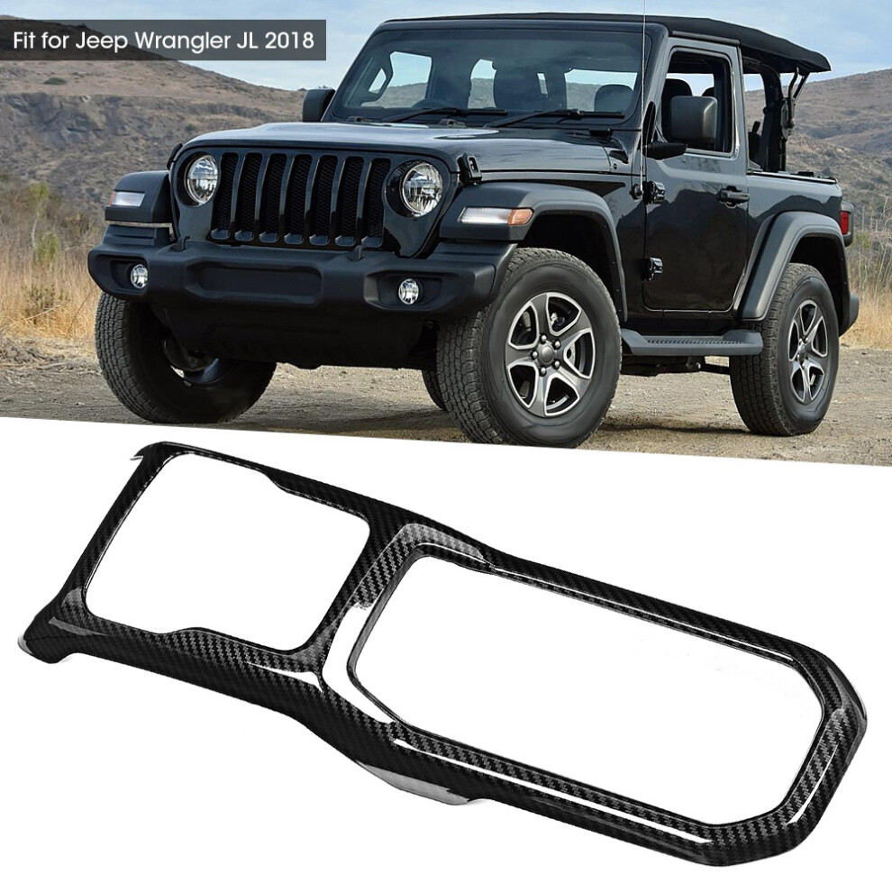 Carbon Fiber Gear Shift Panel Cover Fit For Jeep Wrangler Jl 2018 4011382720314