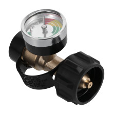 Propane Tank Adapter with Pressure Gauge, Butane to Propane Refill Tool for Camping and QCC1 Tanks