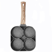 Non Stick Frying Pan 4 Hole Maifan Stone Omelette Pan with HeatResistant Handle for Breakfast