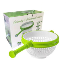 Salad Spinner with 360 Rotary Dehydration for Vegetables and Fruits, Quick Drain Kitchen Strainer