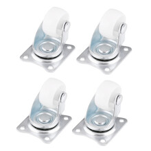 4pcs 1in Swivel Casters with Polypropylene Wheels, Low Noise 360 Mobility, RustResistant for Furniture and Trolleys