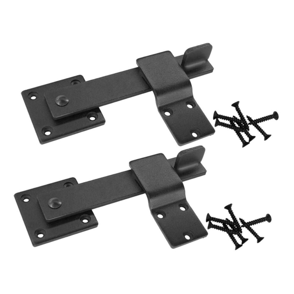Sliding Barn Door Lock Set With Barn Door Latch, Durable Carbon Steel For Farm Gates, 2 Sets 9113335061293