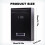 Wall Mounted Locking Mailbox with Secure Key Lock, Weatherproof Large Capacity Black Design 2