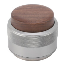 58mm Coffee Tamper Stainless Steel with Elegant Walnut Handle for Uniform Grounds Distribution