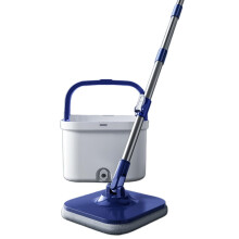 Spin Mop and Bucket with Wringer, 5 Washable Pads, 360 Rotating Microfiber, Separate Clean Dirty Water